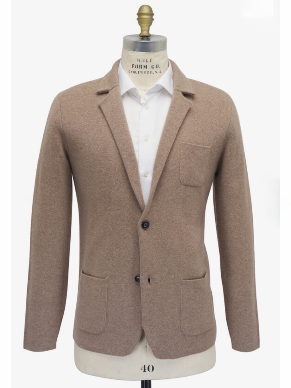 Peter Millar Rooney Toffee Wool & Cashmere Sweater Blazer